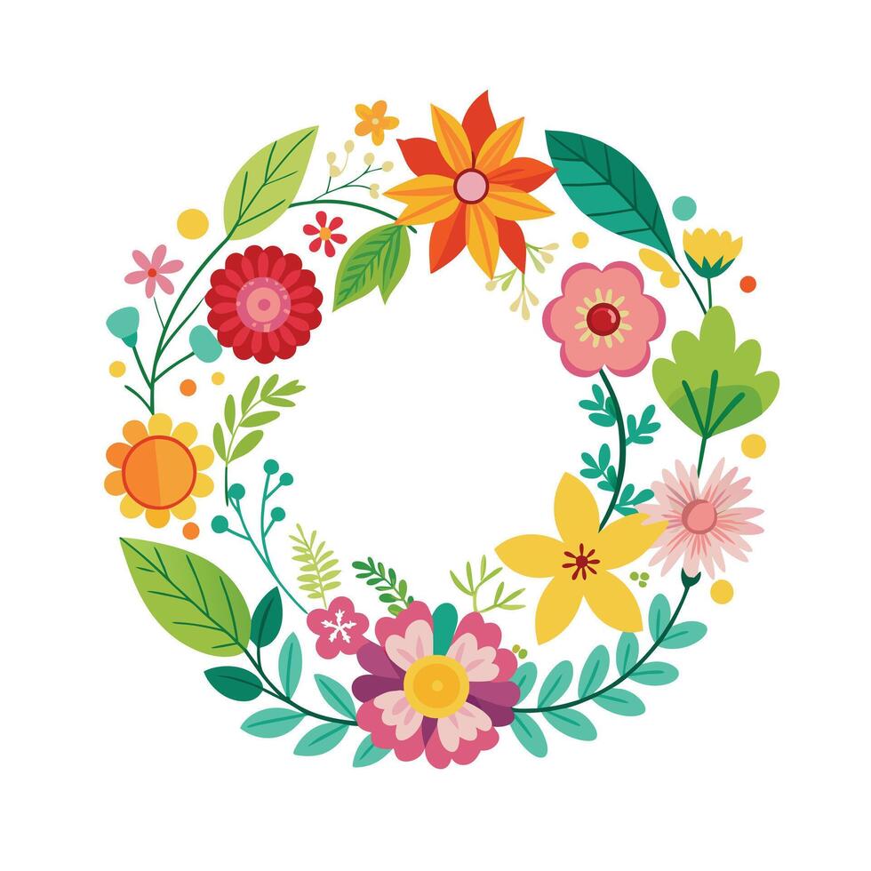 Beautiful Floral Frame Border Illustration vector