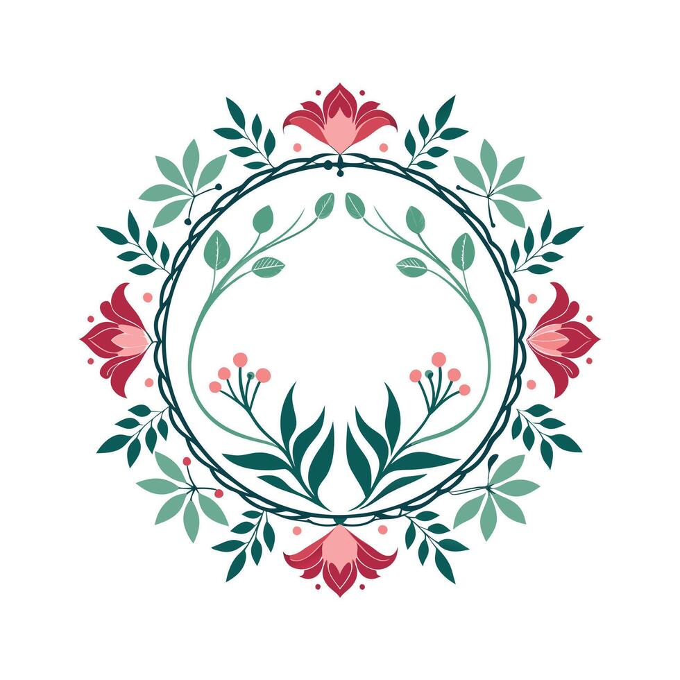 Beautiful Floral Frame Border Illustration vector
