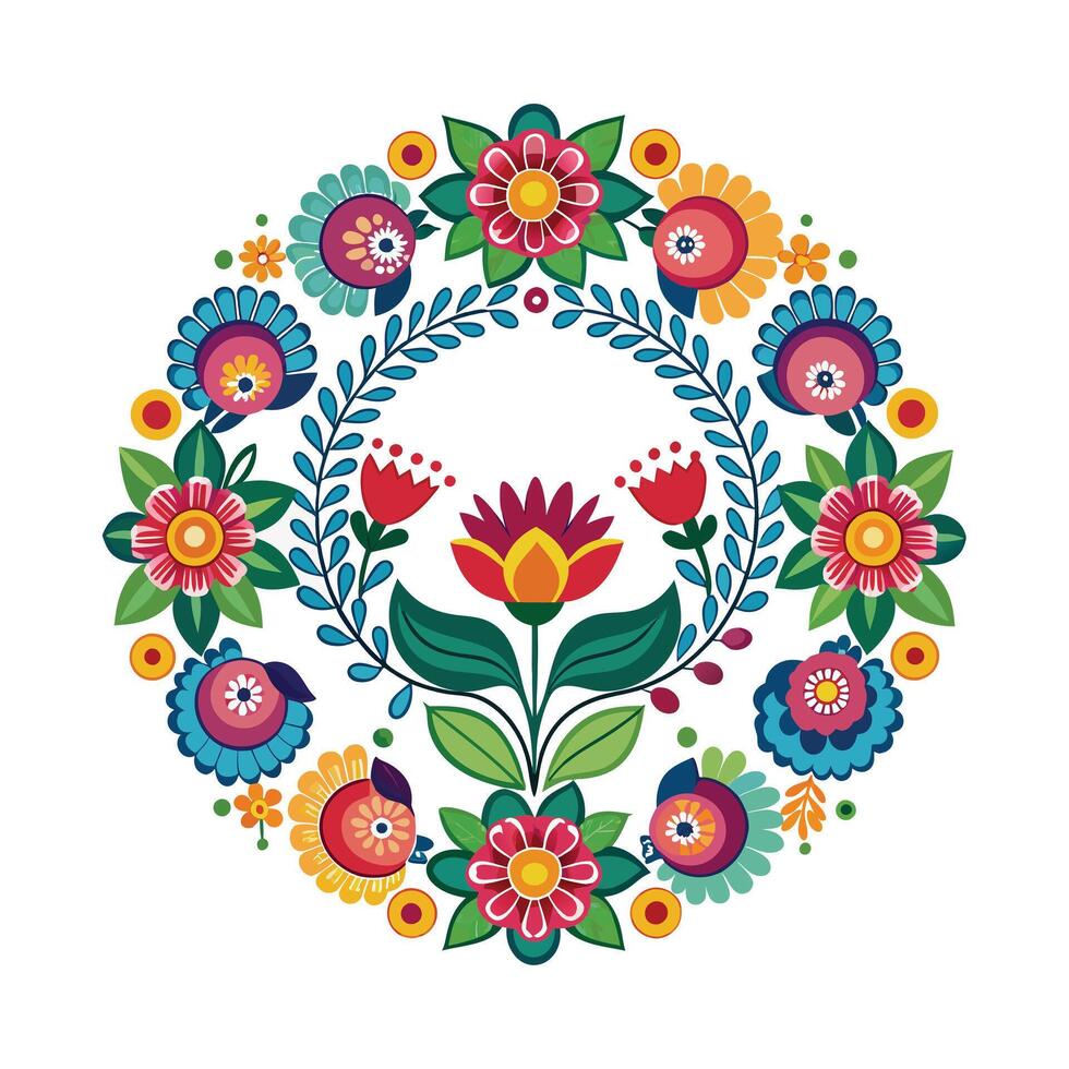 Beautiful Floral Frame Border Illustration vector