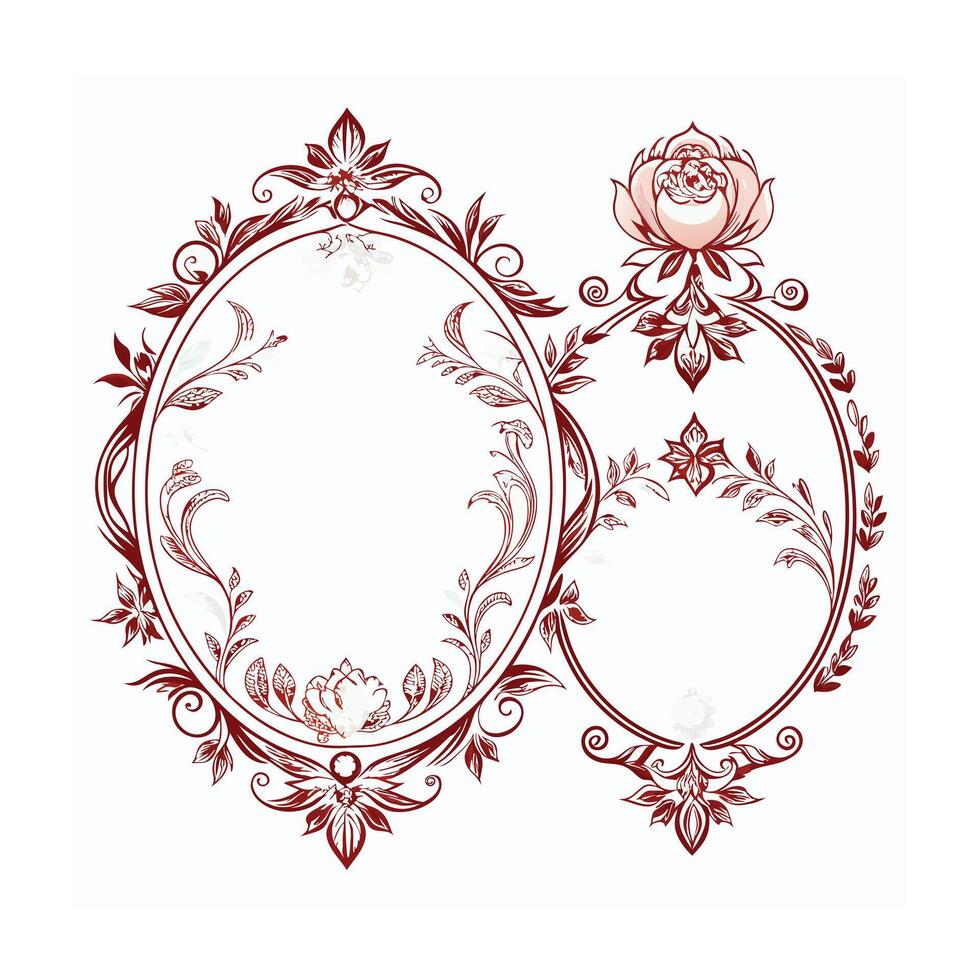 Beautiful Floral Frame Border Illustration vector