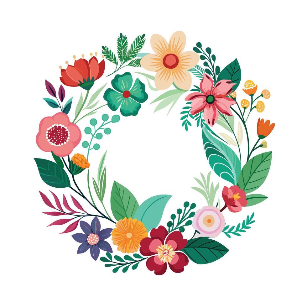 Beautiful Floral Frame Border Illustration vector
