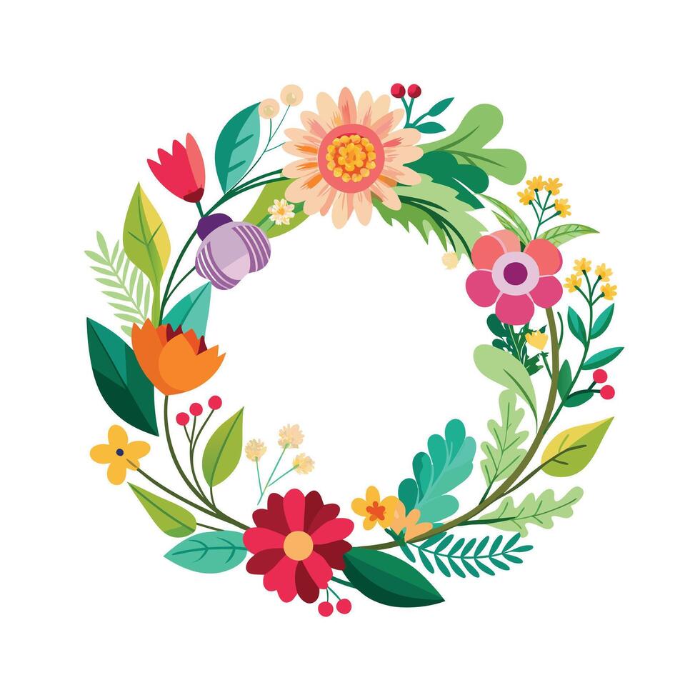 Beautiful Floral Frame Border Illustration vector