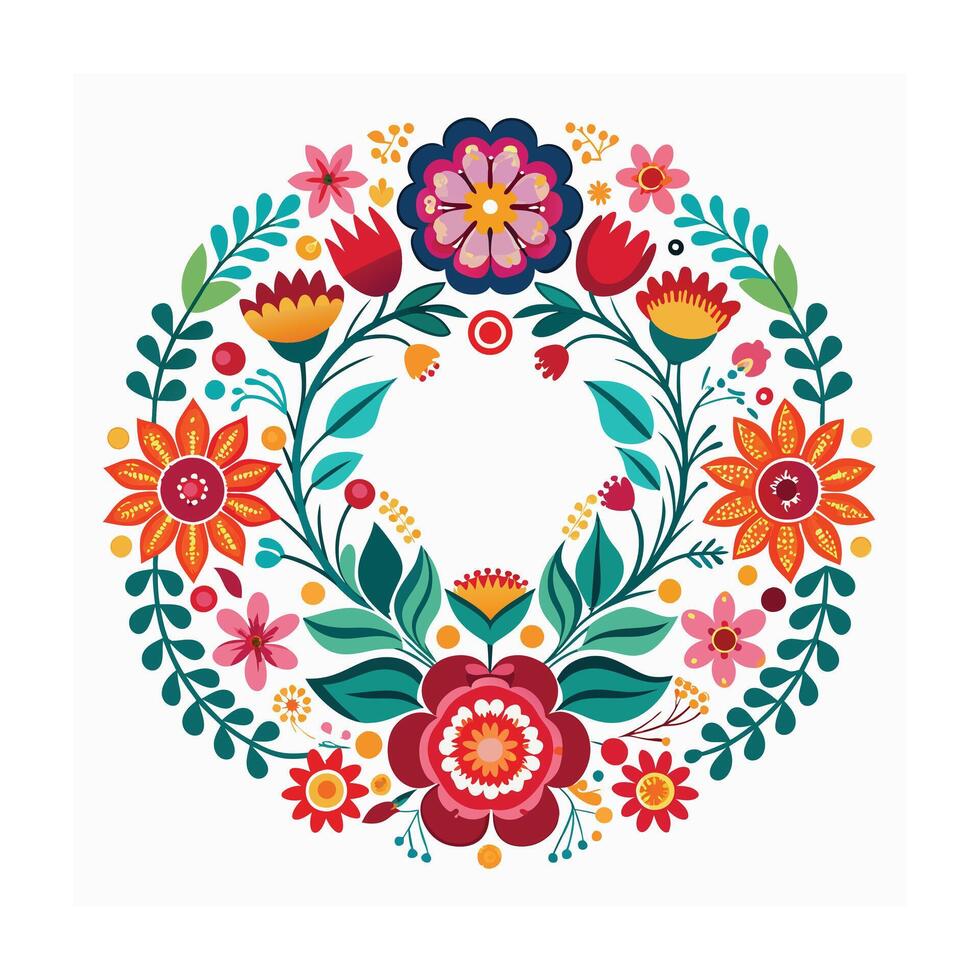 Beautiful Floral Frame Border Illustration vector