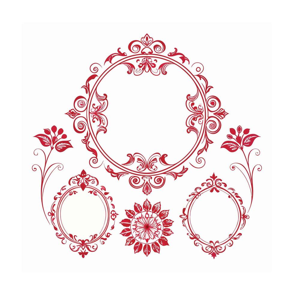 Beautiful Floral Frame Border Illustration vector