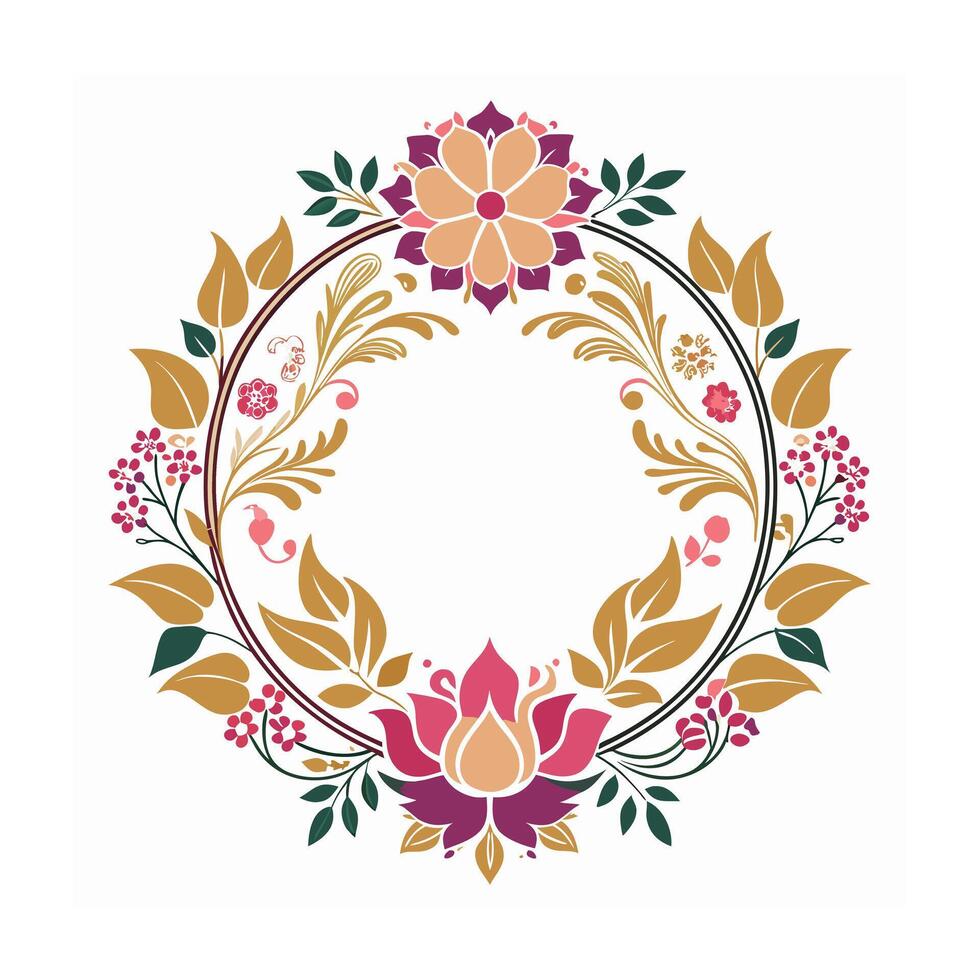 Beautiful Floral Frame Border Illustration vector