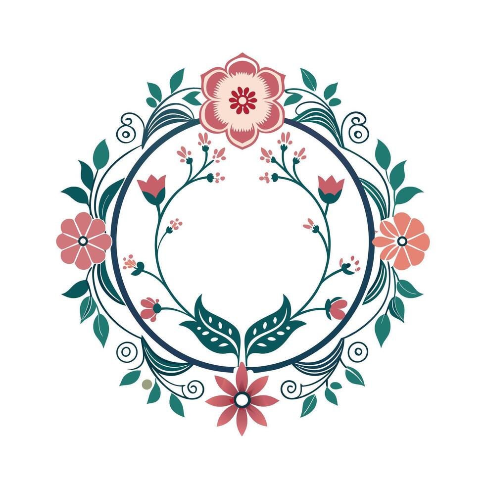 Beautiful Floral Frame Border Illustration vector