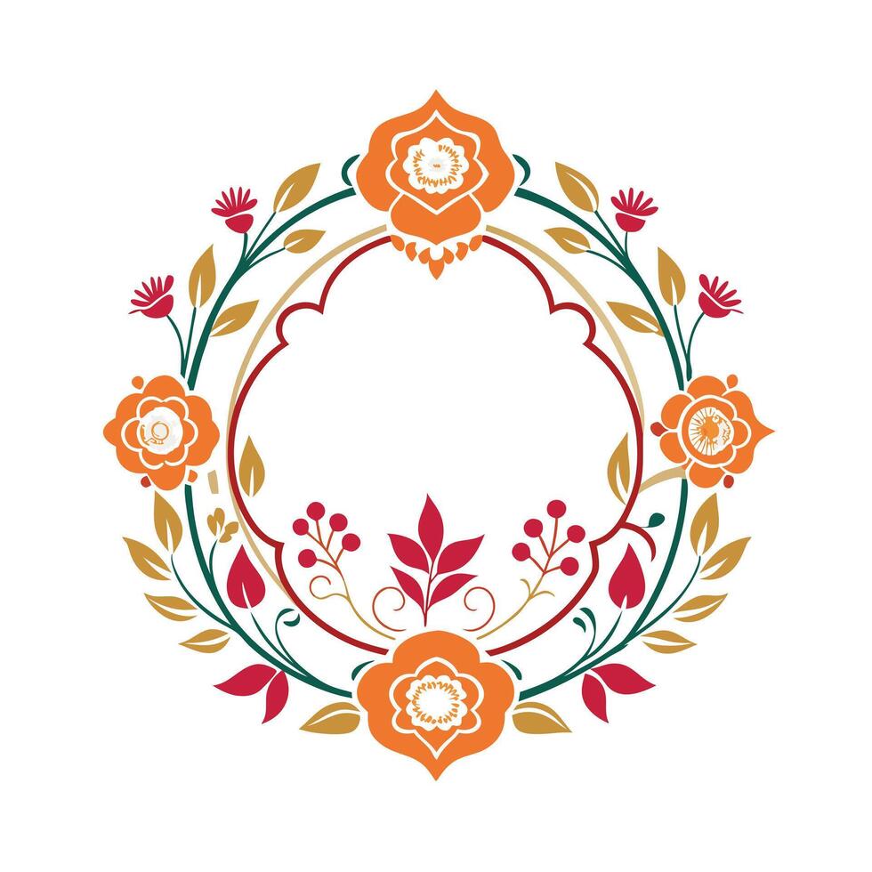 Beautiful Floral Frame Border Illustration vector