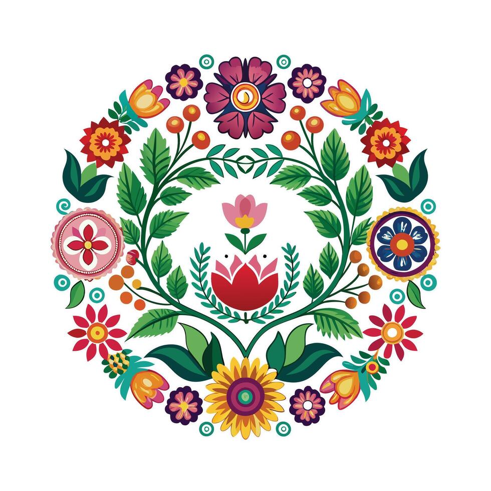 Beautiful Floral Frame Border Illustration vector