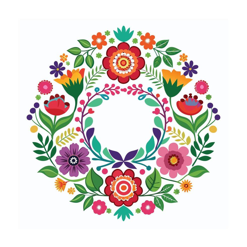 Beautiful Floral Frame Border Illustration vector