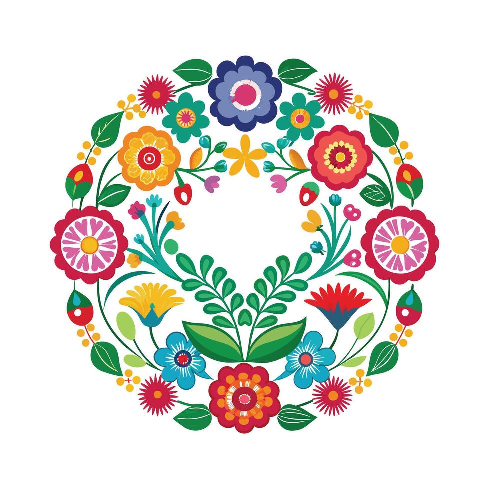 Beautiful Floral Frame Border Illustration vector