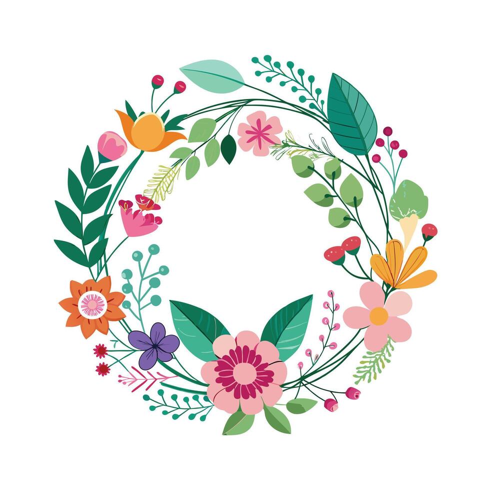 Beautiful Floral Frame Border Illustration vector