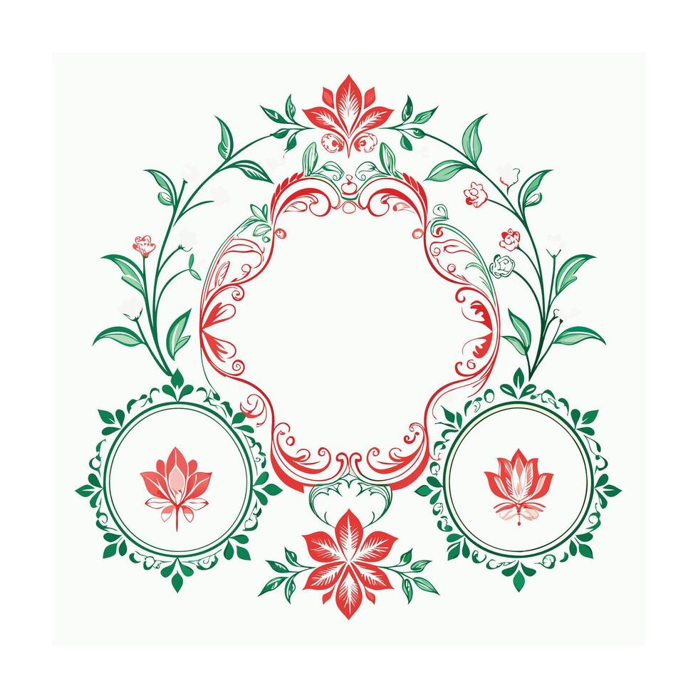 Beautiful Floral Frame Border Illustration vector