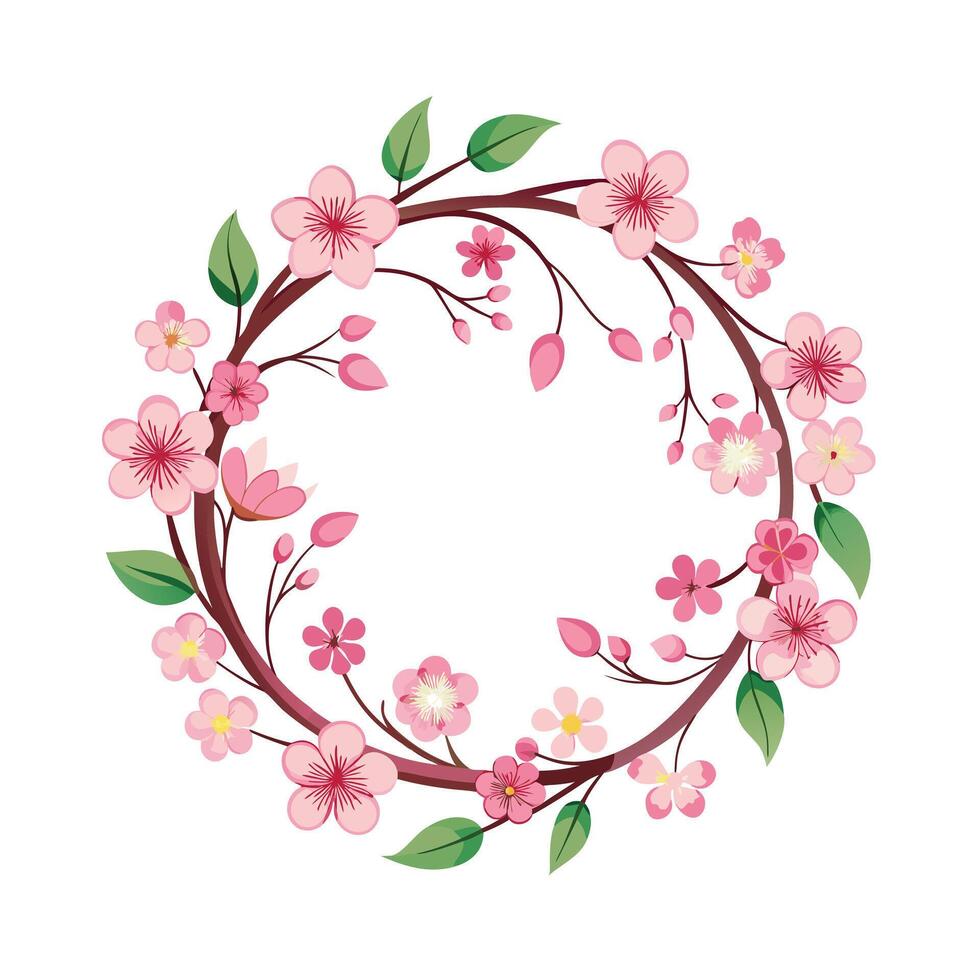 Beautiful Floral Frame Border Illustration vector