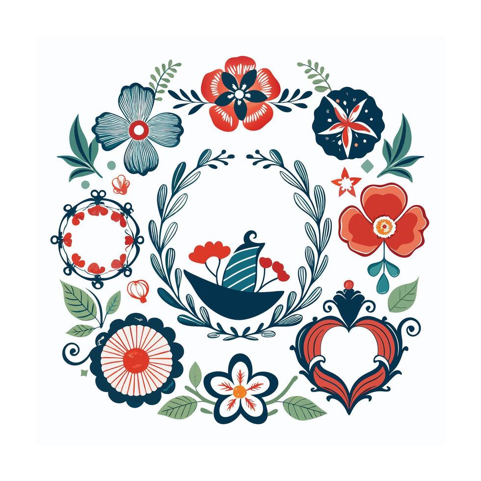 Beautiful Floral Frame Border Illustration vector