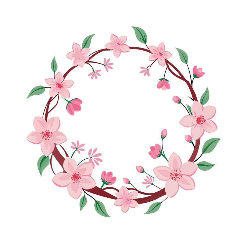 Beautiful Floral Frame Border Illustration vector