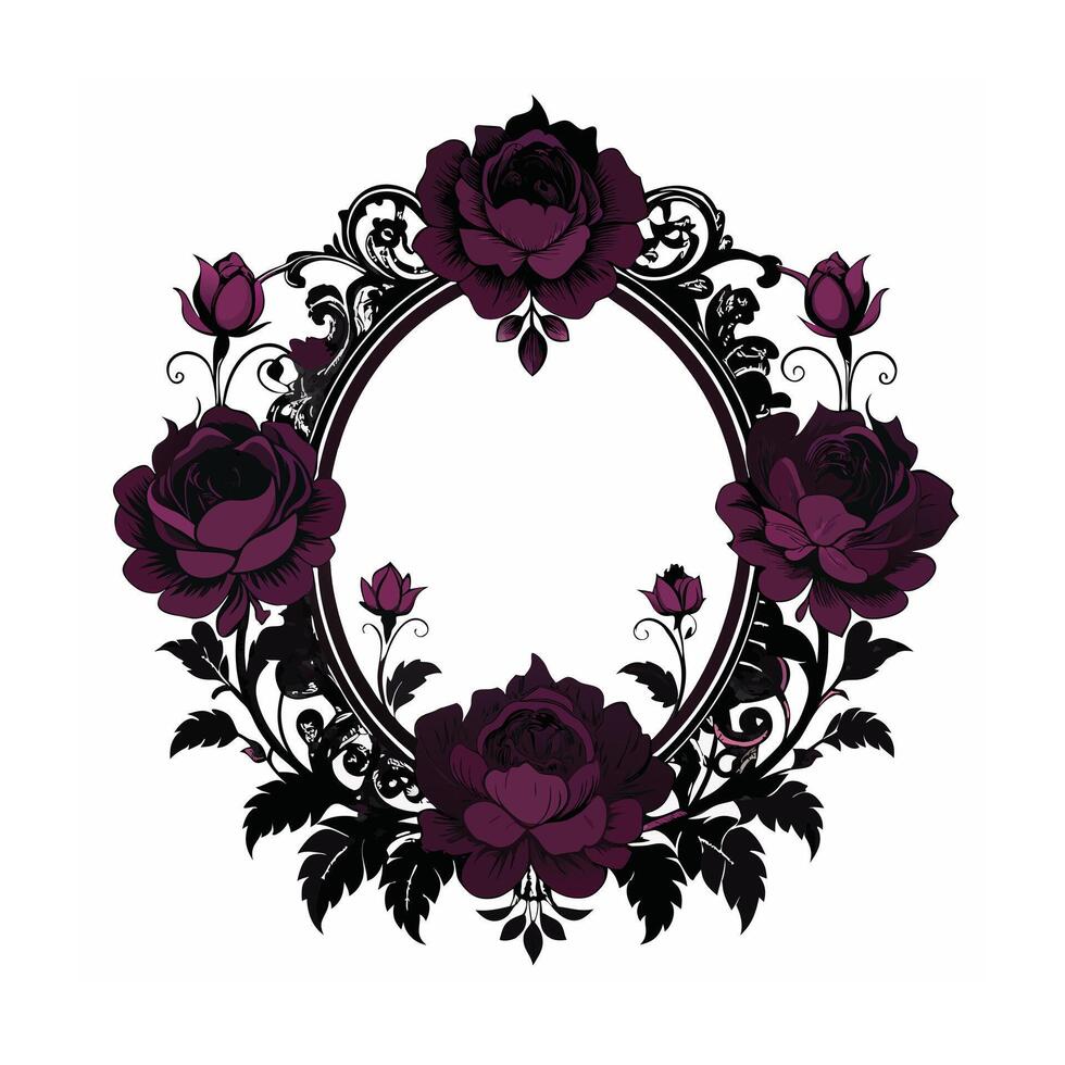 Beautiful Floral Frame Border Illustration vector