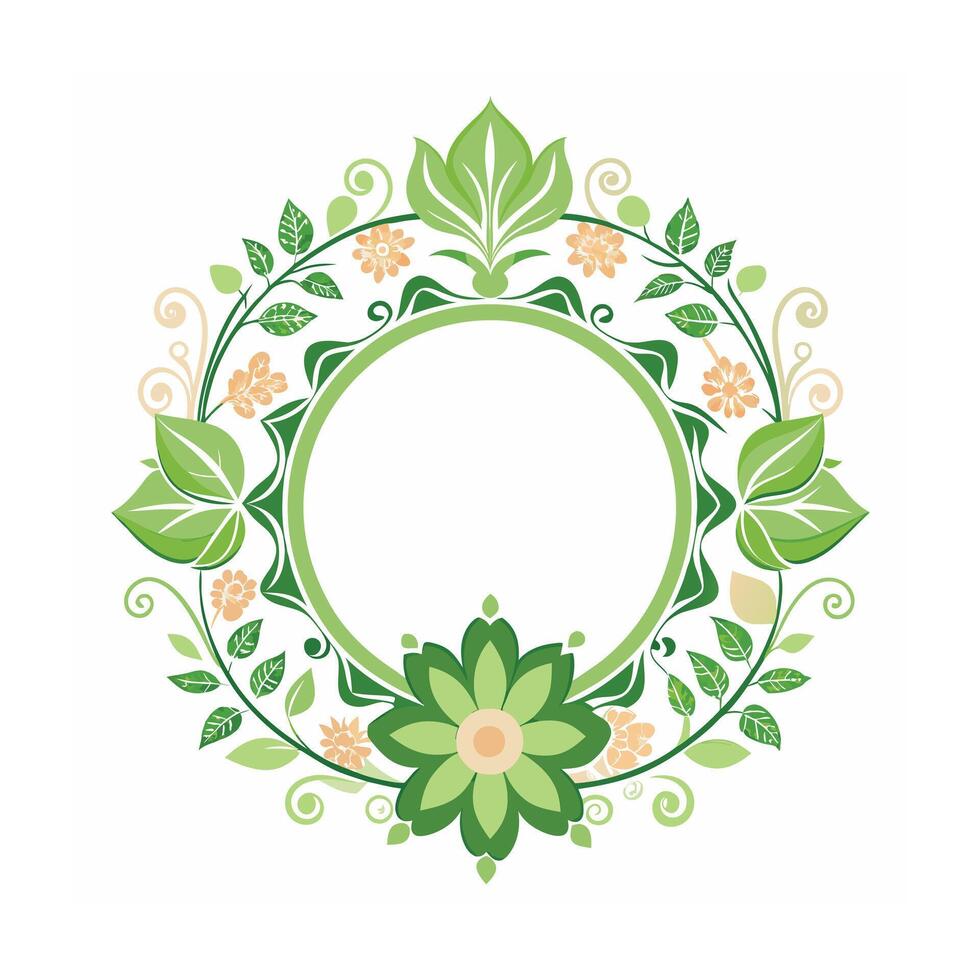 Beautiful Floral Frame Border Illustration vector