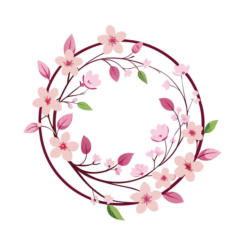 Beautiful Floral Frame Border Illustration vector