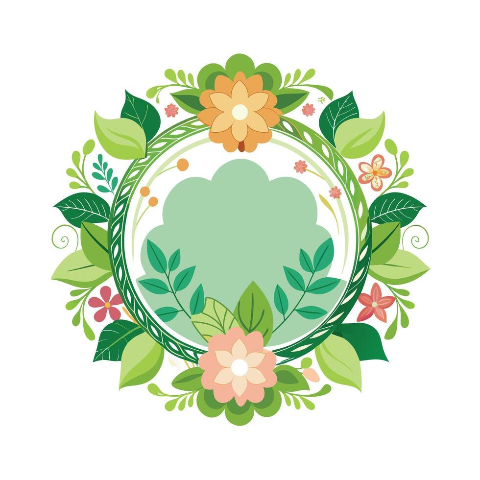 Beautiful Floral Frame Border Illustration vector