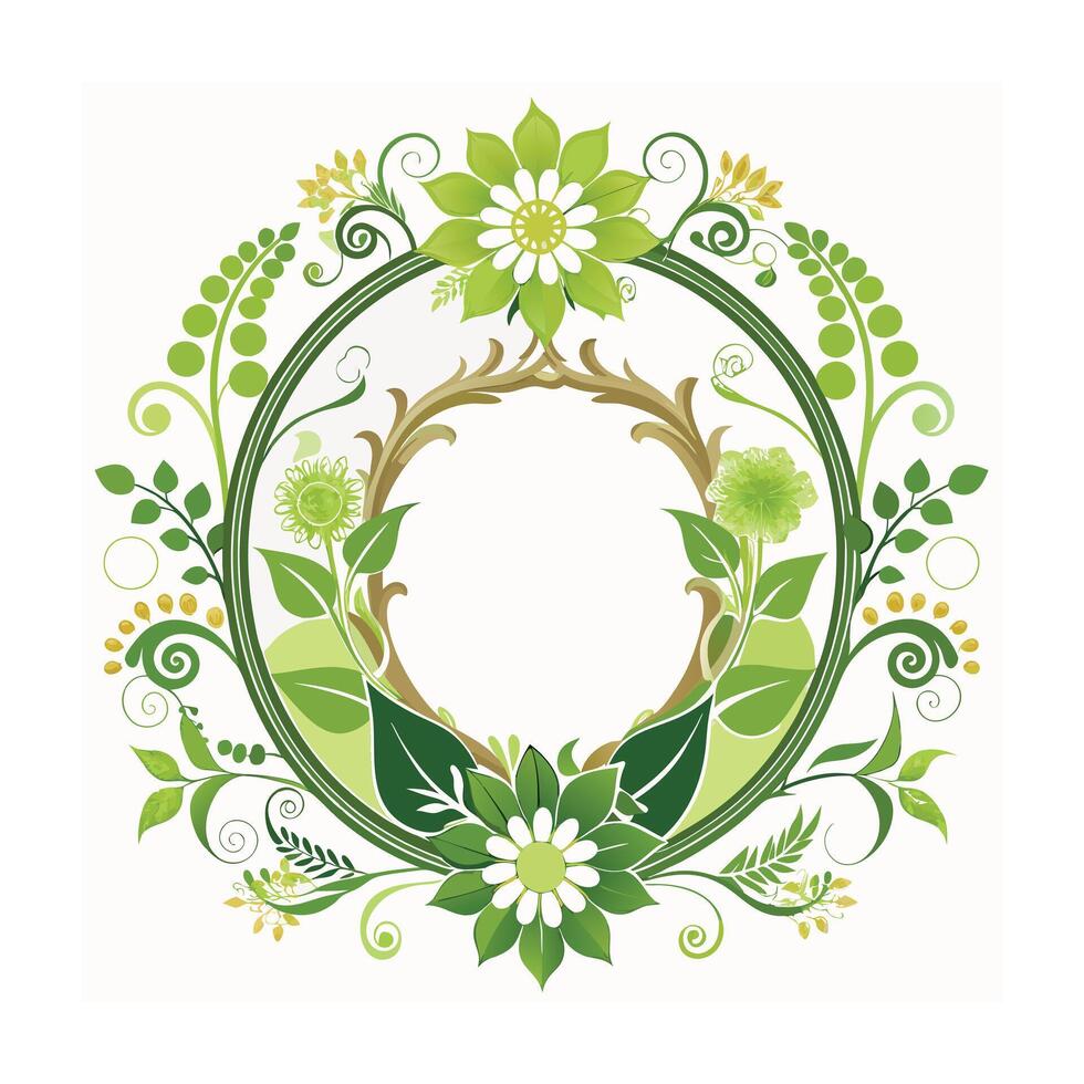 Beautiful Floral Frame Border Illustration vector