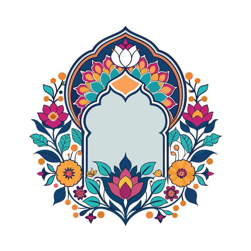 Beautiful Floral Frame Border Illustration vector