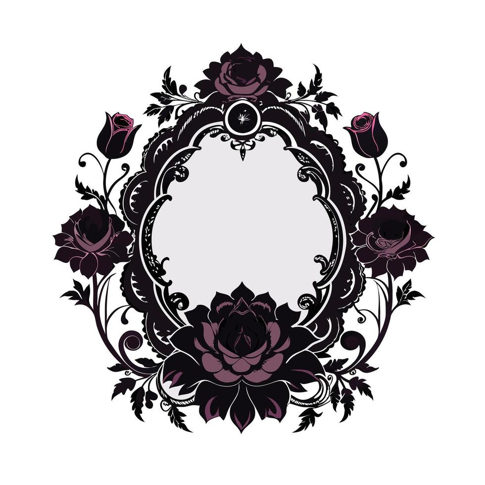 Beautiful Floral Frame Border Illustration vector