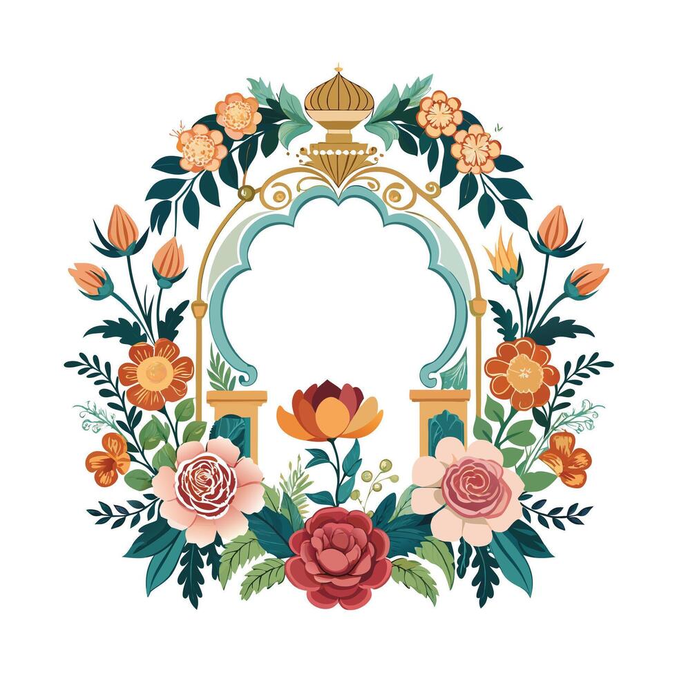 Beautiful Floral Frame Border Illustration vector