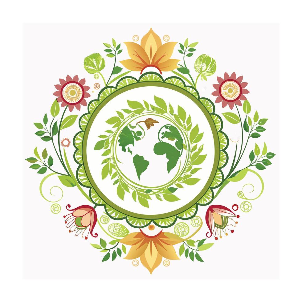 Beautiful Floral Frame Border Illustration vector