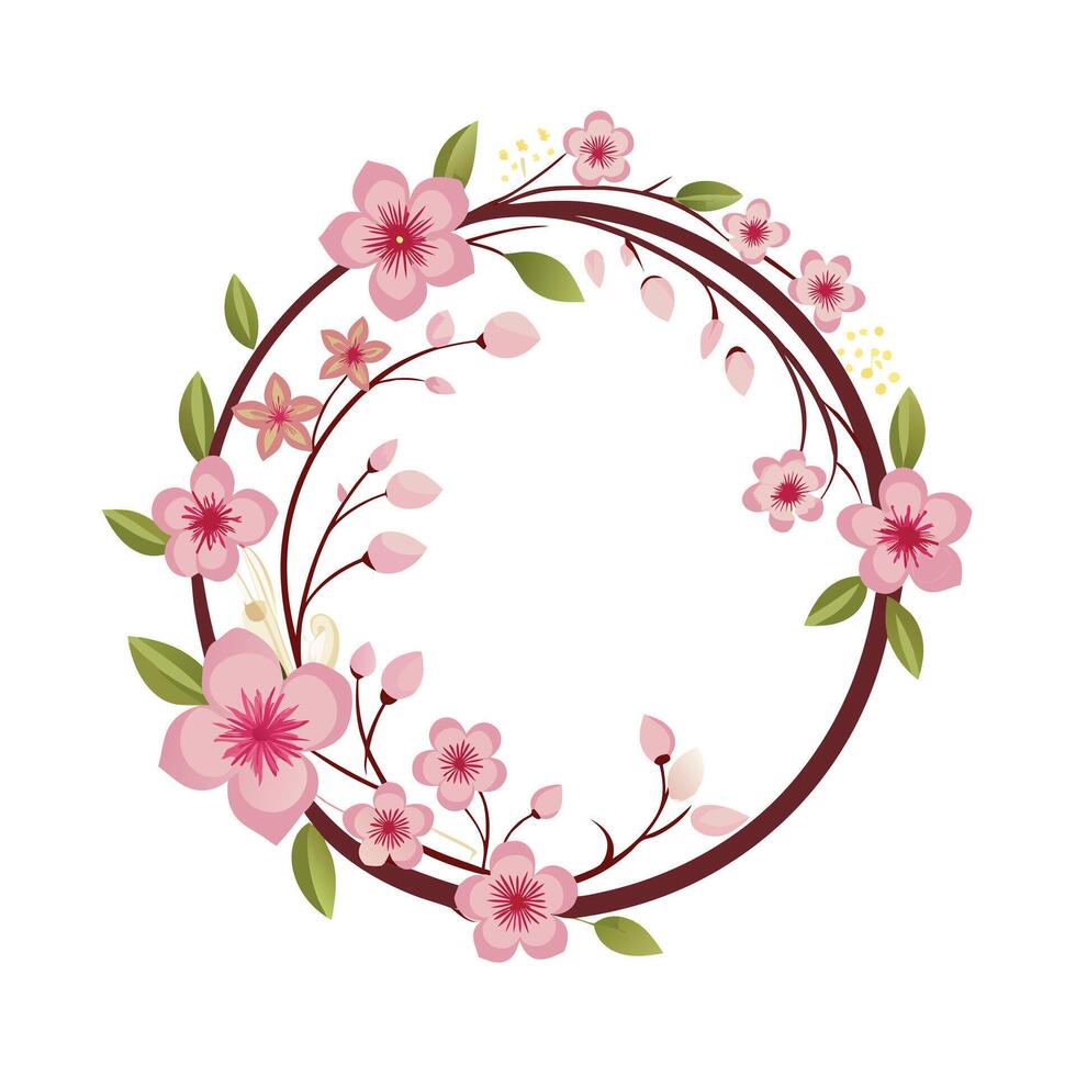 Beautiful Floral Frame Border Illustration vector