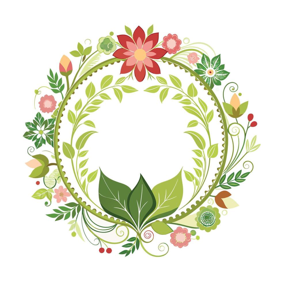 Beautiful Floral Frame Border Illustration vector
