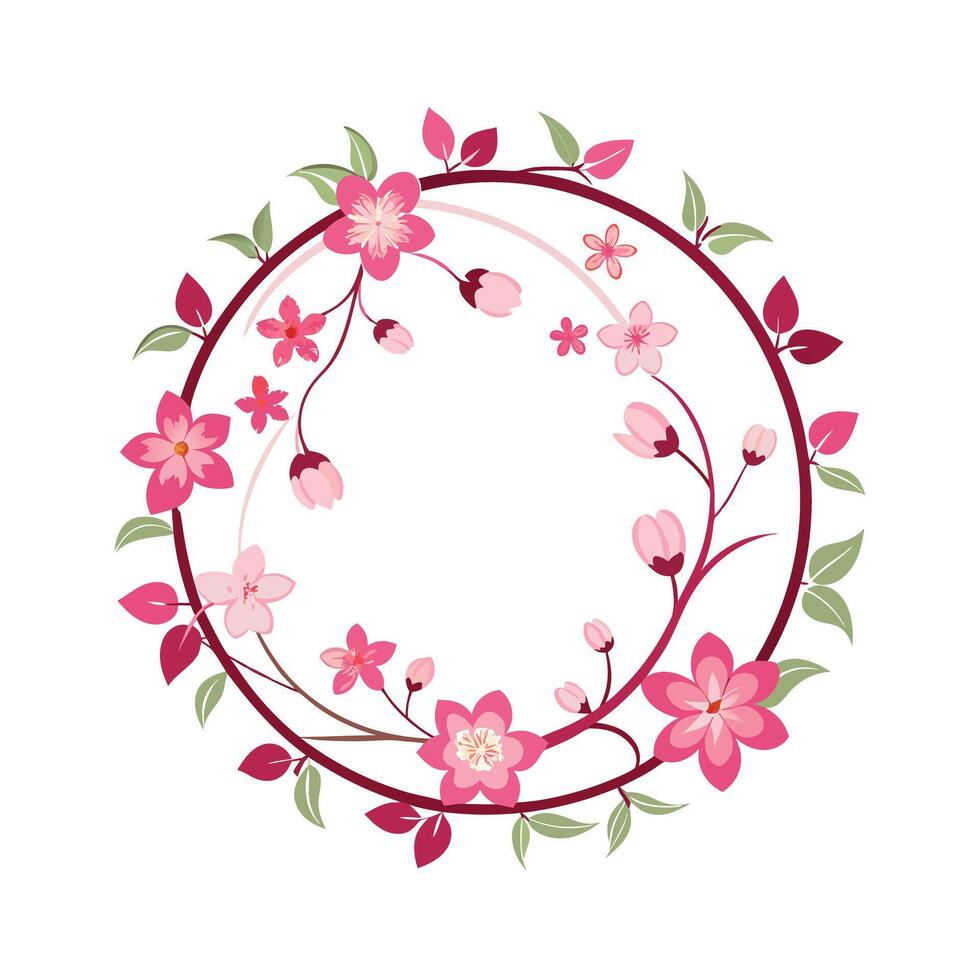 Beautiful Floral Frame Border Illustration vector
