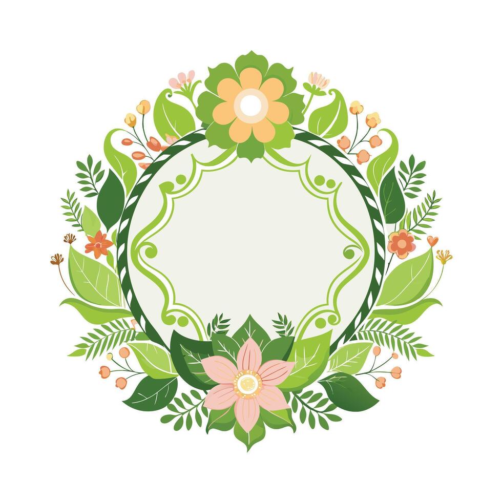 Beautiful Floral Frame Border Illustration vector