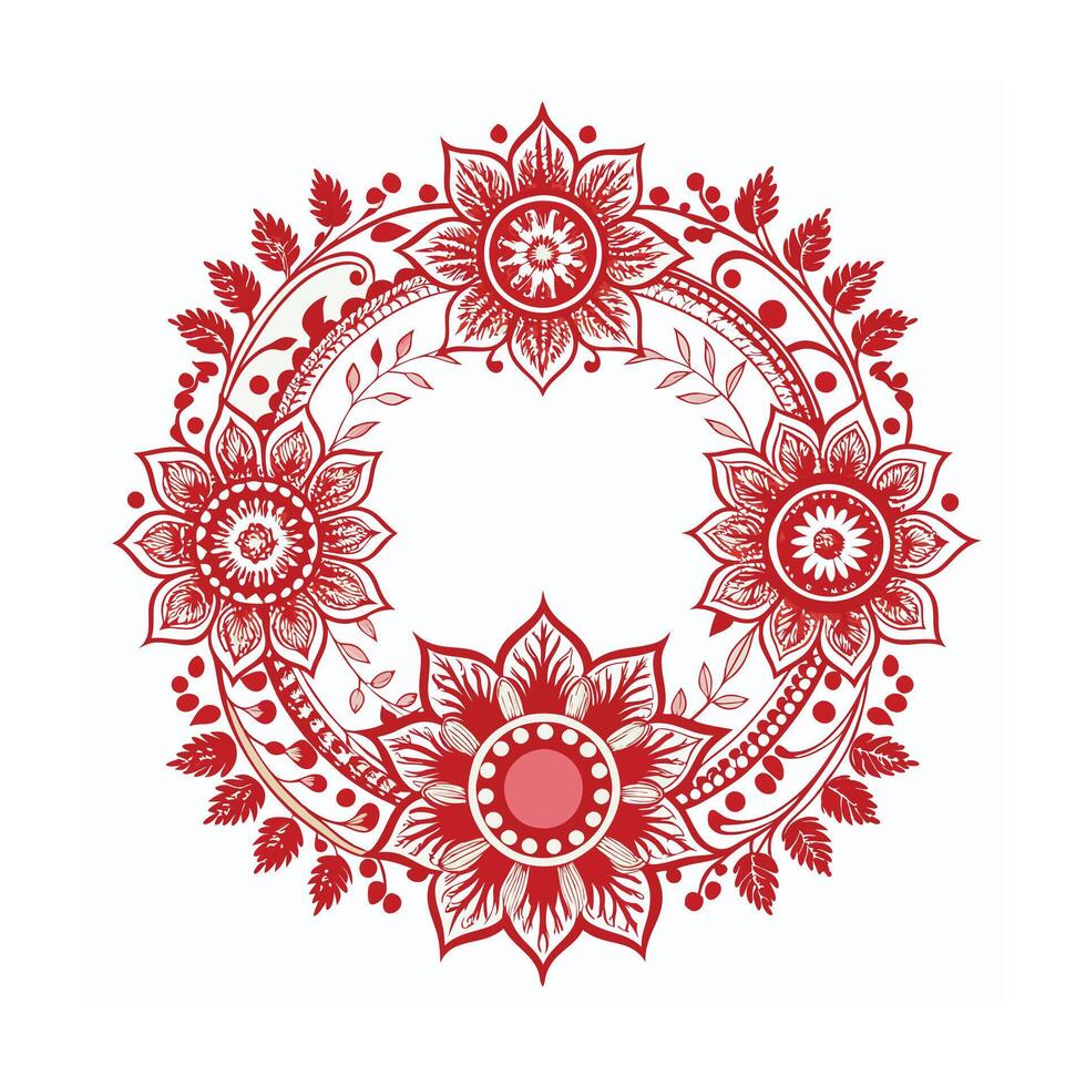 Beautiful Floral Frame Border Illustration vector