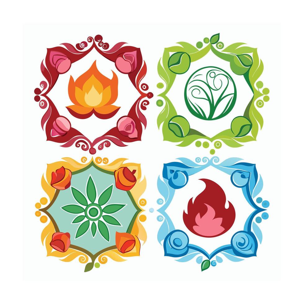 Beautiful Floral Frame Border Illustration vector