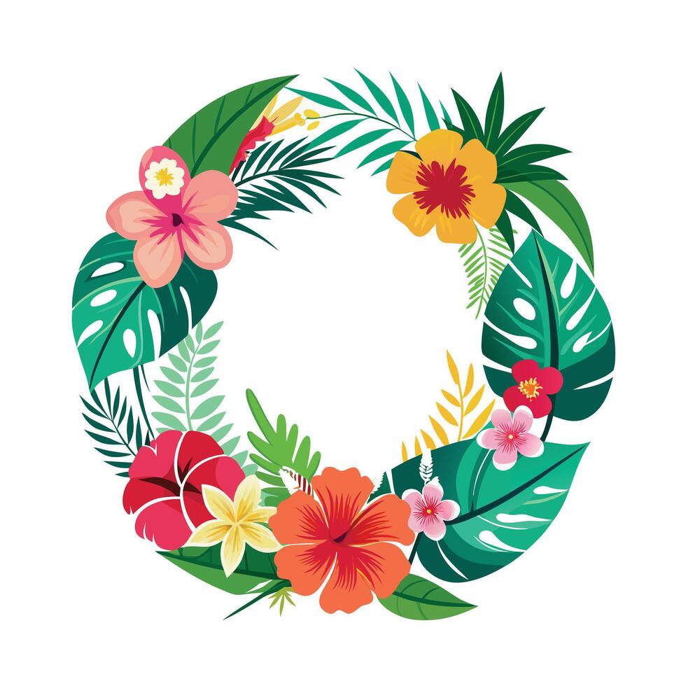 Beautiful Floral Frame Border Illustration vector