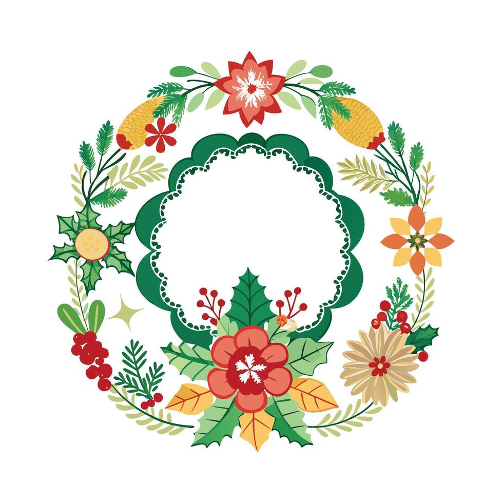 Beautiful Floral Frame Border Illustration vector