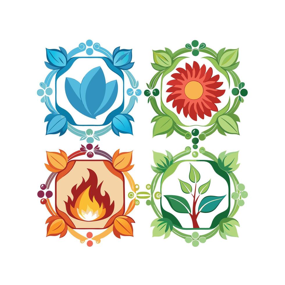 Beautiful Floral Frame Border Illustration vector