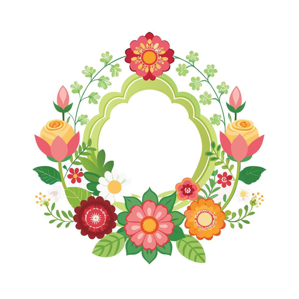 Beautiful Floral Frame Border Illustration vector