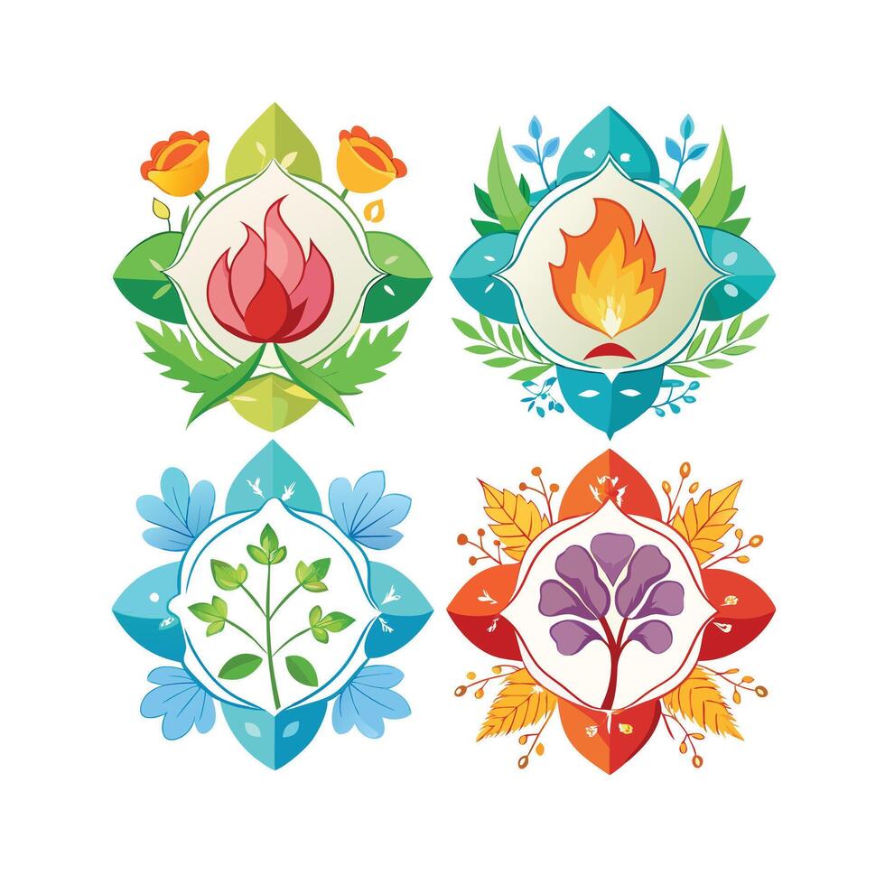 Beautiful Floral Frame Border Illustration vector