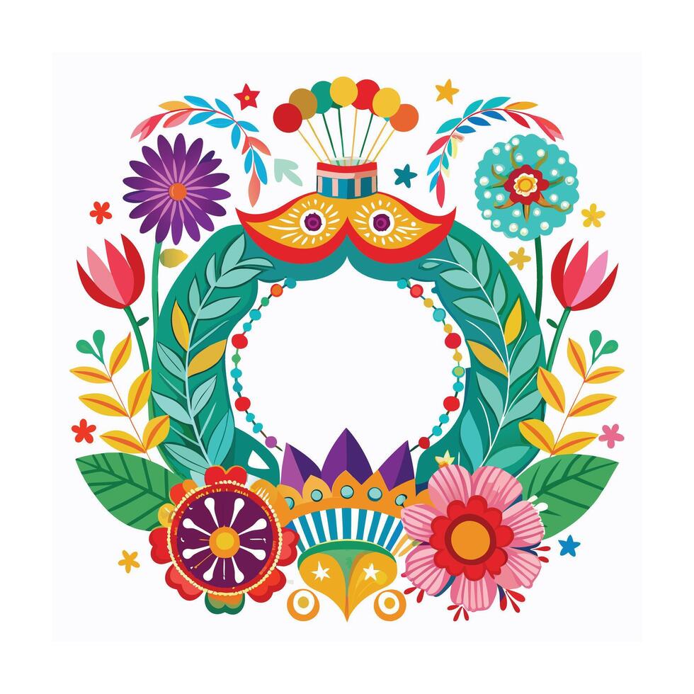 Beautiful Floral Frame Border Illustration vector