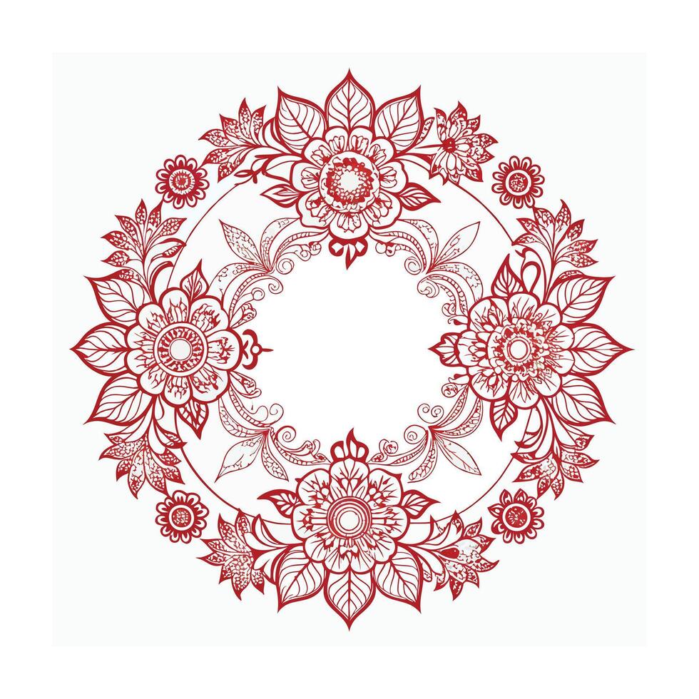 Beautiful Floral Frame Border Illustration vector