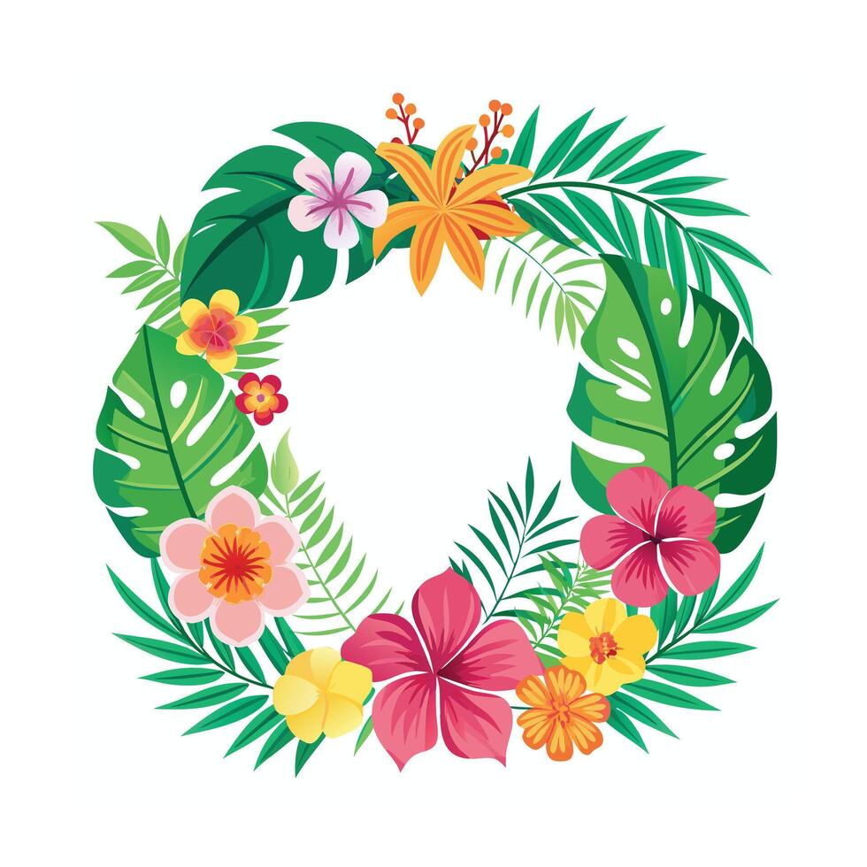 Beautiful Floral Frame Border Illustration vector