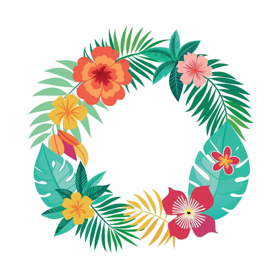 Beautiful Floral Frame Border Illustration vector