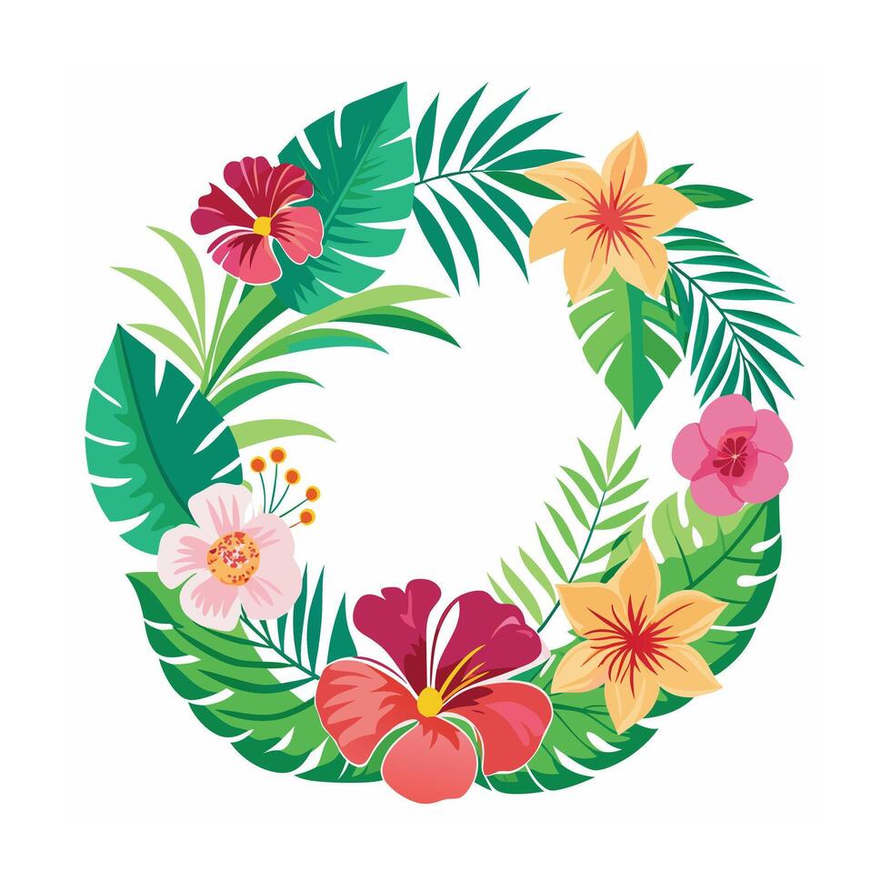 Beautiful Floral Frame Border Illustration vector