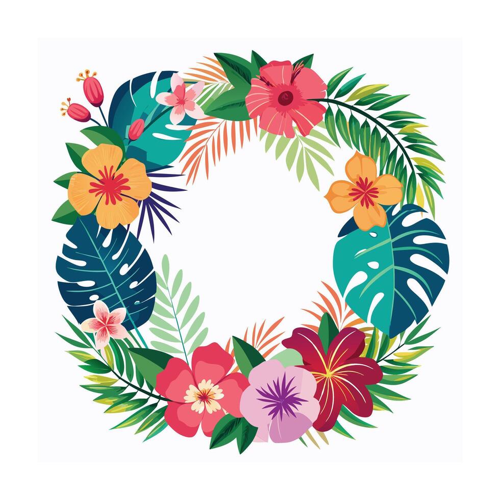 Beautiful Floral Frame Border Illustration vector