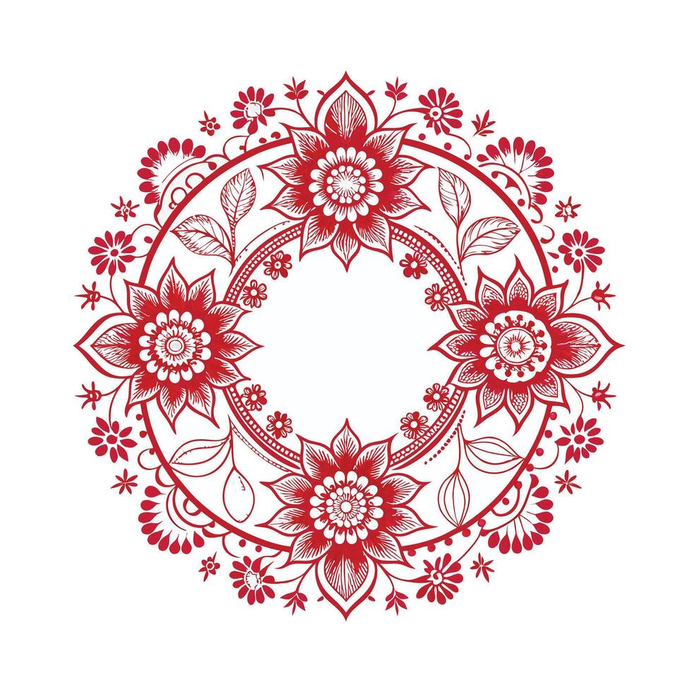 Beautiful Floral Frame Border Illustration vector
