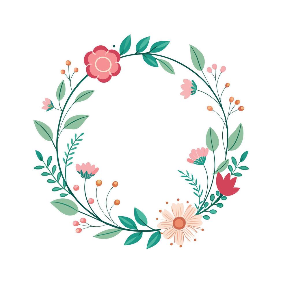 Beautiful Floral Frame Border Illustration vector