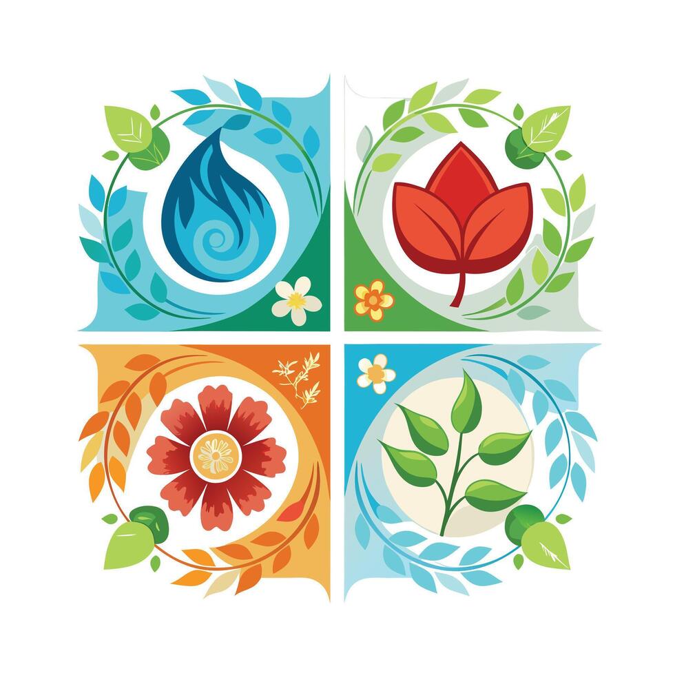 Beautiful Floral Frame Border Illustration vector