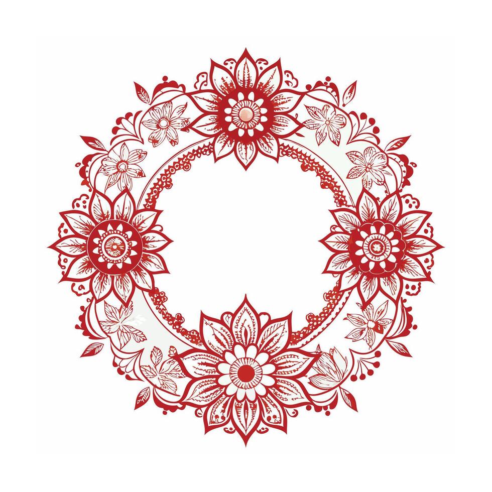 Beautiful Floral Frame Border Illustration vector