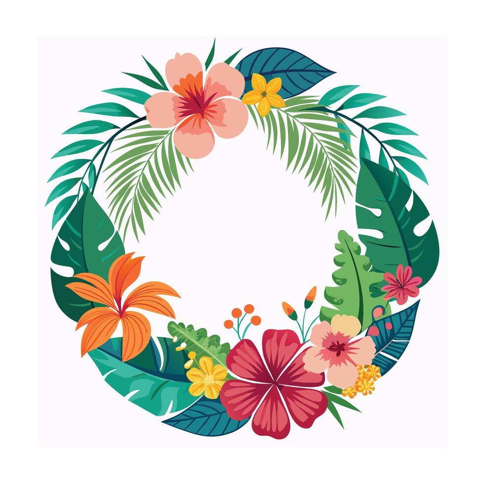 Beautiful Floral Frame Border Illustration vector